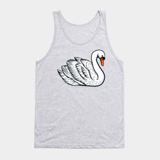 White Swan Tank Top